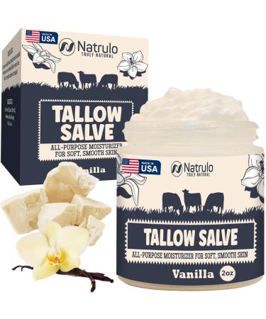 Beef Tallow Salve All Natural Grass Fed Beef Tallow & Honey All Purpose Balm Moisturizing Body Salve Great for Eczema Cracked Dry Itchy Irritated Skin Skin Repair Skincare Made in USA