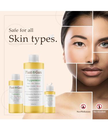 Plant Guru Peppermint Fragrance Oil 4 fl. oz - Aromatherapy Oil for Soap Candles Bath Bombs & Diffusers - International Shipping Available - Buy Online on GoSupps.com