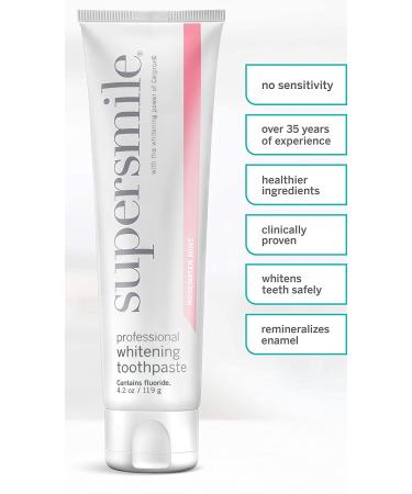 Supersmile Professional Whitening Toothpaste - Rosewater Mint 4.2 oz for Bright Teeth - Buy Online on GoSupps.com