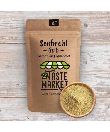  TASTE Guter Geschmack 100g of mustard flour - Yellow - Ground mustard powder - Mustard making - Ground mustard seeds - Spices - Buy Online on GoSupps.com