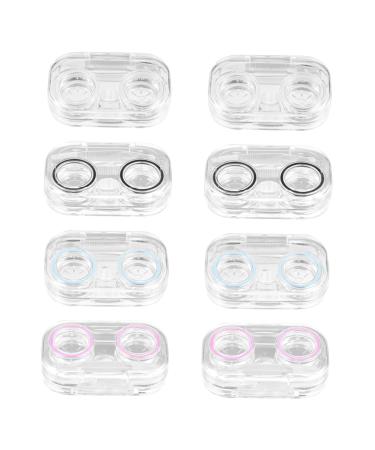 Lalafina 2 sentences 8th glasses case contact holder for eye care sets clear glasses frames Mini-container travel set for plastic lenses suite a piece of plastic as shown