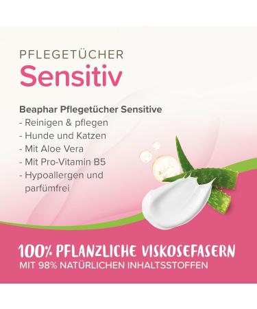 Beaphar Sensitive Wipes for Dogs & Cats - 30 Pieces | Gentle Pet Care for Allergies & Sensitive Skin - Buy Online on GoSupps.com