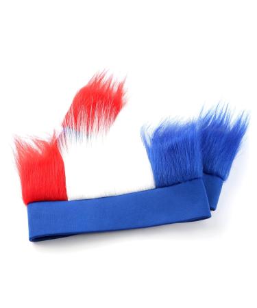 Sunshane 2 Pack Patriotic Crazy Hair Wigs - Red White and Blue Hairy Headbands for 4th of July Independence Day - Buy Online on GoSupps.com