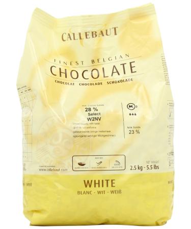 Belgian White Chocolate Baking Callets (Chips) - 1 bag, 5.5 lbs 5.5 Pound (Pack of 1)