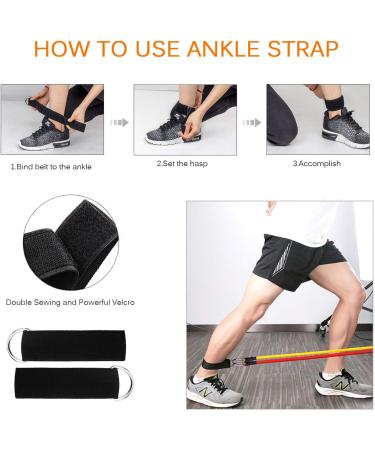 AGM Resistance Tapes Set | Exercise Rubber Bands with Handles for Home Fitness Training - Buy Online on GoSupps.com