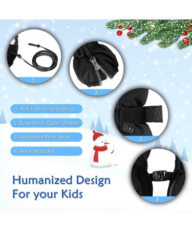 BQA Children's Ski Gloves - Waterproof & Windproof Thermo Warm F ustlinge for Boys & Girls (2-8 Years) - Navy - Buy Online on GoSupps.com