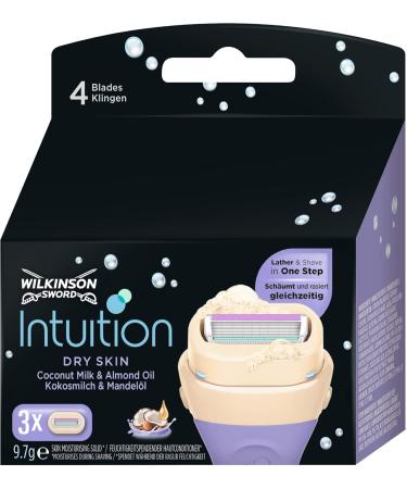 Wilkinson Sword Intuition Dry Skin Razor Blades for Women - 3 Pack | Smooth Shave & Skin Care - Buy Online on GoSupps.com