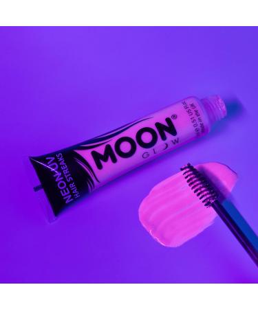 Moon Glow UV Hair Colour Streaks - Purple Hair Mascara | Temporary Wash Out Dye | Neon Glows under UV | Intense Purple - Buy Online on GoSupps.com