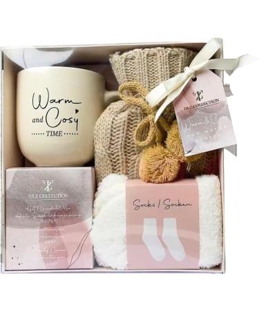 Christmas Gift Set for Her - Hot Water Bottle, Hot Chocolate Mug, Marshmallows & Candy Canes - Buy Online on GoSupps.com