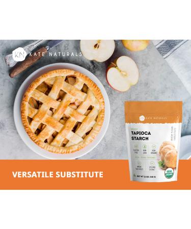 Kate Naturals Tapioca Starch Flour (12oz) - USDA Organic | Gluten Free for Baking, Soups, Boba, Body Butter - Non-GMO & Vegan - Buy Online on GoSupps.com