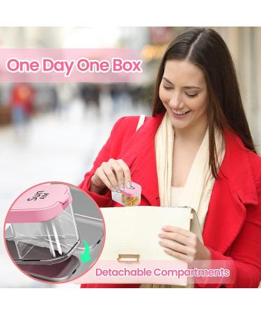 Extra Large Smart XL Pill Organizer - 7 Day AM PM Pill Box - Pink - Buy Online on GoSupps.com