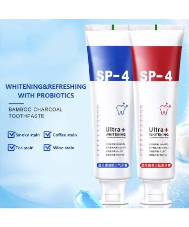 Buy SP-4 Probiotic Rapid Whitening Toothpaste | 2PCs Ultra Whitening & Stain Removal | Fresh Breath & Gum Care - Buy Online on GoSupps.com