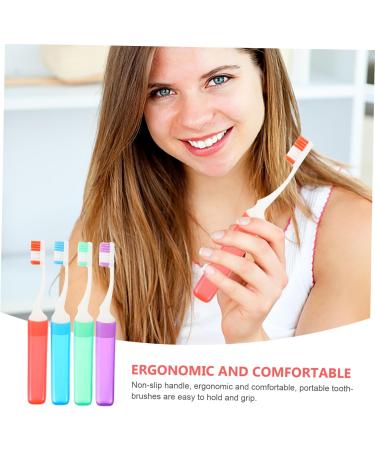 Beaupretty Portable Travel Toothbrush Set - 4 Soft Bristle Toothbrushes for Camping & Outdoor Use - Buy Online on GoSupps.com