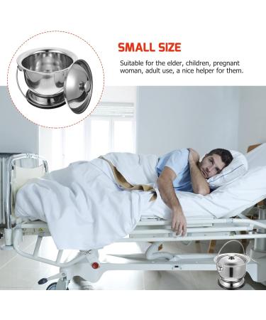 Bedpan Stainless Steel Urine Pots Chamber Pot with Lid Adult Potty Pregnant Woman Camping Toilet Large Capacity Portable Toilet for Camping Bed Pans for Females Elderly Men/1437 - Buy Online on GoSupps.com