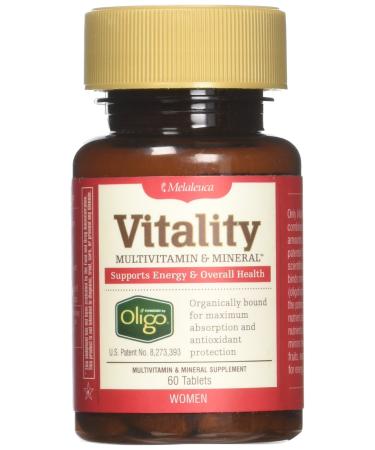 Melaleuca Multivitamin & Mineral Supplement for Women Powered by Oligo (60 Tablets)  Supports Energy & Overall Health / Organically Bound for Maximum Absorption and Antioxidant Protection