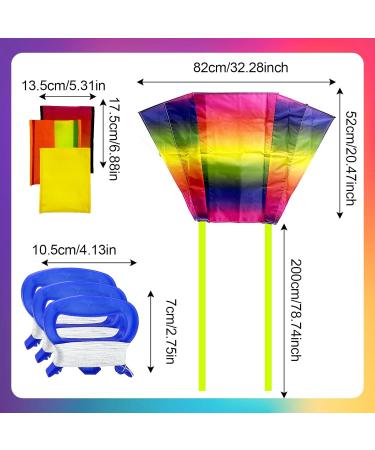 Buy Tshaoun 3-Piece Portable Rainbow Kites for Kids | Beginner-Friendly Outdoor Flying Fun - Buy Online on GoSupps.com