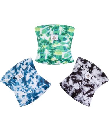 Cutebone Male Washable Dog Diapers - 3 Pack Reusable Belly Bands for High-Suction Comfort | Flexible Velcro Fastener | DM35XS-DE TIE-DYE Series | XS (23-28cm) - Buy Online on GoSupps.com