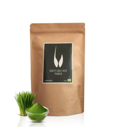rawster 200g Organic Barley Grass Juice Powder - Certified Premium Quality 100% Soluble Alkaline Powder - Barley Grass Juice Powder