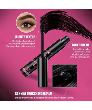  EONFAVE 5D Black Mascara. Waterproof sweat-proof and smudge-proof mascara for extremely long long-lasting lashes. Extra volume and definition. False lash effect. Volumizing effect. - Buy Online on GoSupps.com