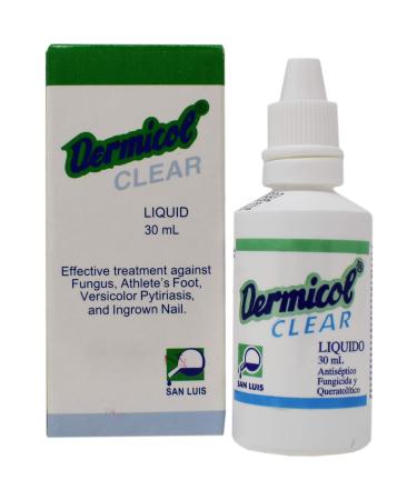 Dermicol Liquid (30ml) Effective Treatment Against Fungus Athelete s Foot  Versicolor Pytiriasis and Ingrown Nail