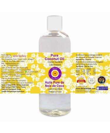 Pure Coconut Oil (Cocos Nucifera) - Cold Pressed 200ml | International Shipping Available - Buy Online on GoSupps.com