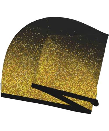Gold Glitter Gradient Hair Towel Wrap | Quick-Dry Towel Turban for Effortless Hair Drying | International Shipping - Buy Online on GoSupps.com