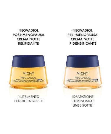 Vichy Neovadiol Peri MENOPAUSE NIGHT Face Cream for Women 50 plus. Plumping & Densifying Face Moisturizer with Hyaluronic Acid Proxylane & cooling Menthol. Fights wrinkles elasticity dullness. 50ML - Buy Online on GoSupps.com