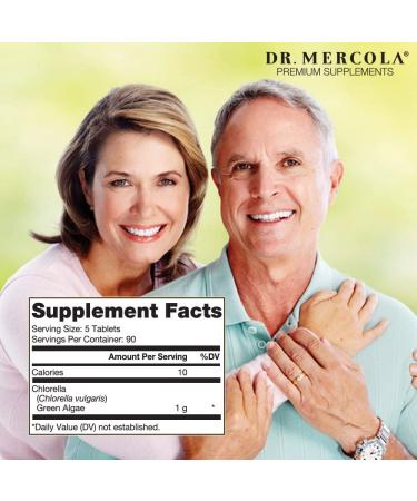 Buy Dr. Mercola Fermented Chlorella | 450 Tablets - Premium Superfood for Detox & Health - Buy Online on GoSupps.com