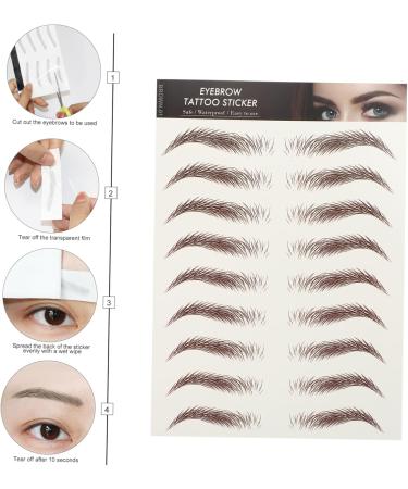 Housoutil 9 sheets Eyebrows Shaping Imitation Waterproof Transfers False Sticker Transfer Lady Eyebrow - Buy Online on GoSupps.com