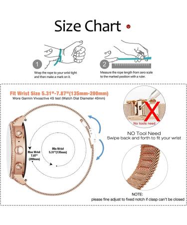 Abanen 18mm Stainless Steel Watch Band for Garmin & Fossil Women's Gen 6/5E - Rose Gold - Buy Online on GoSupps.com