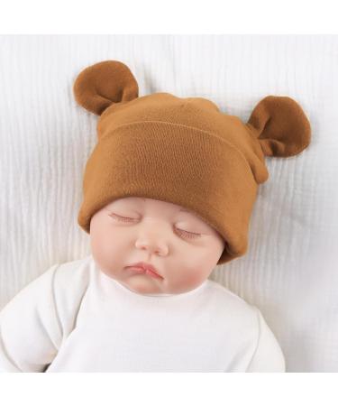XIAOHAWANG Newborn Hospital Hat | Preemie Boys Girls Beanie with Bear Ears | Infant Baby Hats 0-6 Months | Cotton | Color-B - Buy Online on GoSupps.com