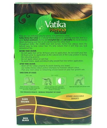 Dabur Vatika Henna Hair Colour - Permanent Natural Brown 60g | International Shipping Available - Buy Online on GoSupps.com
