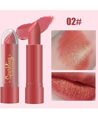  JINGLING JINGLING Glitter Lipstick Nourishing Glossy Lip Care Travel-Friendly Outdoor Party Stick - Pack of 6 Waterproof Sticks - Buy Online on GoSupps.com