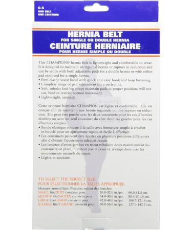 Shop Champion Hernia Belt - Adjustable Elastic Support for Single & Double Bilateral Herniation - Medium Size - Buy Online on GoSupps.com