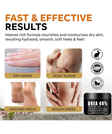 Urea Cream Urea 42% Foot Cream Ultra Moisturizing Heel Balm For Callus Removal and Soften Cracked Heel Repair Cream for Dry Skin Urea Lotion for Feet Hand & Body Maximum Strength - Buy Online on GoSupps.com