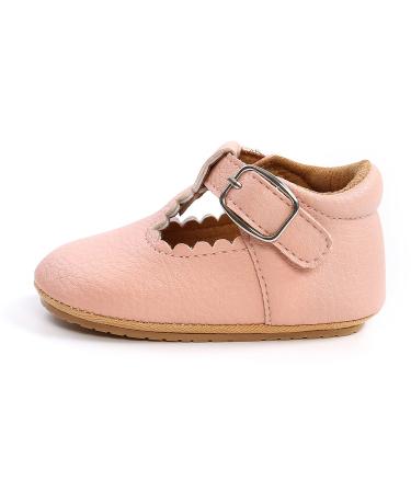 Baby Girls Boys Infant First Walking Shoes Sneakers Anti-Slip Oxford Loafer Flats Infant Toddler PU Leather Shoes 6-12 Months G Pink