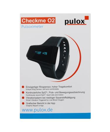 Buy Pulox Checkme O2 - Smart Wrist Pulse Oximeter with Ring Sensor | iOS & Android Compatible | International Shipping Available - Buy Online on GoSupps.com