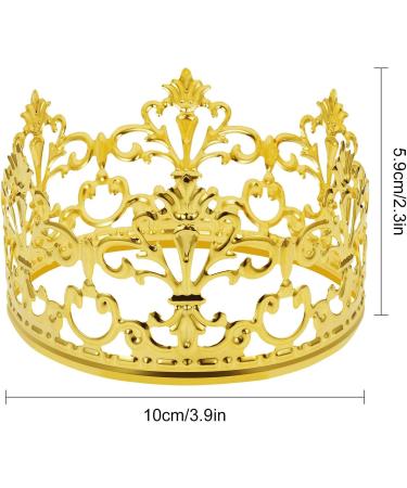 CREPUSCOLO Crown Cake Topper  Vintage Tiara Crown Cake Topper Baby Shower Birthday Cake Decoration Small Baby Crown for Boys & Girls  Metal (Gold) - Buy Online on GoSupps.com