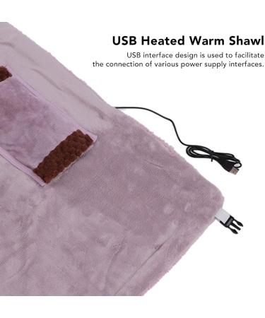 Boroco Electric Heating Blanket & Warm Scarf - 5V Low Voltage Safe USB Flannel Heating for Home & Office (Purple) - Buy Online on GoSupps.com
