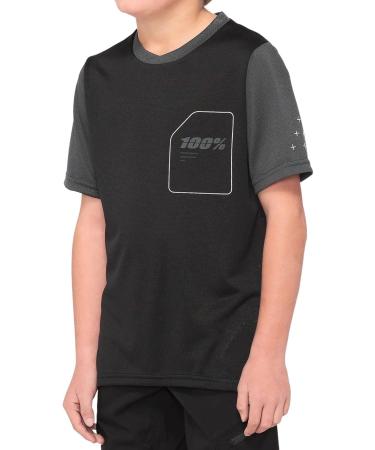 100% Ridecamp Youth Short Sleeve Jersey - Black/Grey Size L (152-164) | 2022 Cycling Apparel for Kids - International Shipping Available - Buy Online on GoSupps.com