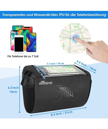 Buy Wotow Waterproof Handlebar Bag for E-Bike & MTB - 3L Reflective Frame Pocket with Touchscreen | Durable Bicycle Accessory - Buy Online on GoSupps.com