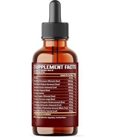 12in1 Dandelion Root Liquid Extract with Milk Thistle Artichoke Extract Turmeric Beet Root N-Acetyl Cysteine and 6 More Herbals - 1 FL Oz - 60 Days Supply - Buy Online on GoSupps.com