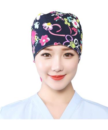 Fassave 2Pcs Working Cap for Women - Adjustable Ponytail Hats with Buttons, Ribbon Tie, Sweatband - Color 02 - Buy Online on GoSupps.com