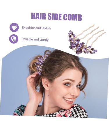 Angoily Hair Comb Hair Accessories for Girls Wedding Hair Flowers Bridal Hair Clips Hair Accessories for Women Hair Barrettes Rhinestone Hair Clips Metal Purple Decorate Mother Rhinestones - Buy Online on GoSupps.com