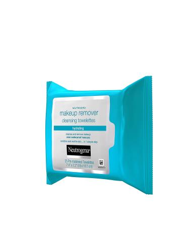 Neutrogena Hydrating Makeup Remover Wipes - 25ct Pack | Alcohol-Free Facial Cleansing Towelettes for Conditioning Skin, Removing Makeup & Waterproof Mascara - Buy Online on GoSupps.com