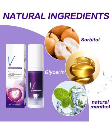 V-34 Plus Color Corrector Serum & Purple Toothpaste for Teeth Whitening | Stain Removal & Glowing Results - Buy Online on GoSupps.com