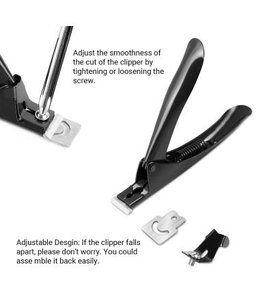 Professional Acrylic Nail Clipper for Fake False Nails - Rustproof Nail Trimmer for Manicure & Pedicure - Black Nail Art Tool - Buy Online on GoSupps.com