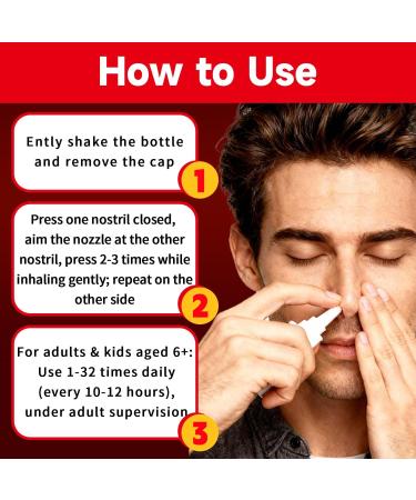 DERMFREE Nasal Spray Decongestant 12 Hour Over-The-Counter Medication Nose Spray for Sinus Relief Nasal Decongestants for Adults & Children 6+ Sinus Congestion Cooling Menthol 1.05 Fl Oz - Buy Online on GoSupps.com