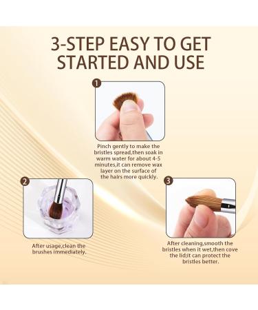 Acrylic Nail Art Brush Size 16 | 100% Pure Kolinsky Hair Oval Nail Brush for Professional Acrylic Application | DIY Home Salon Nail Extension Tool - Buy Online on GoSupps.com