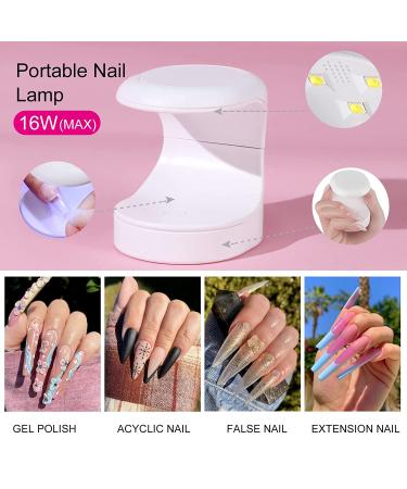 Saviland All-in-One Nail Kit with 240 Matte T-Shape Nail Tips, Glue Gel, LED Lamp - for Salon Quality Nails at Home - Buy Online on GoSupps.com